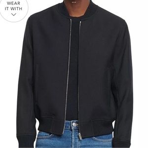 Sandro Teddy Slim Fit Bomber Jacket.  XL